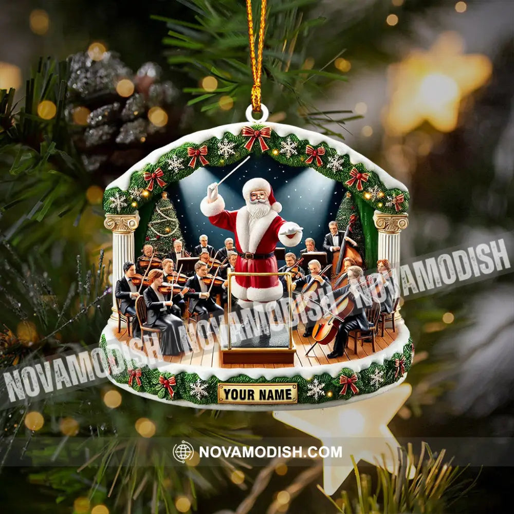 Santa Orchestra Home Decor Christmas Ornament Personalized