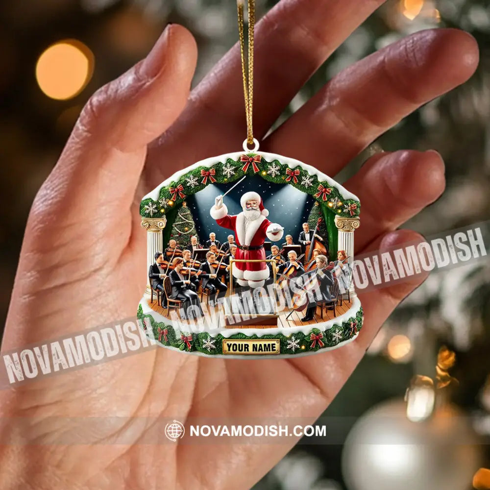 Santa Orchestra Home Decor Christmas Ornament Personalized