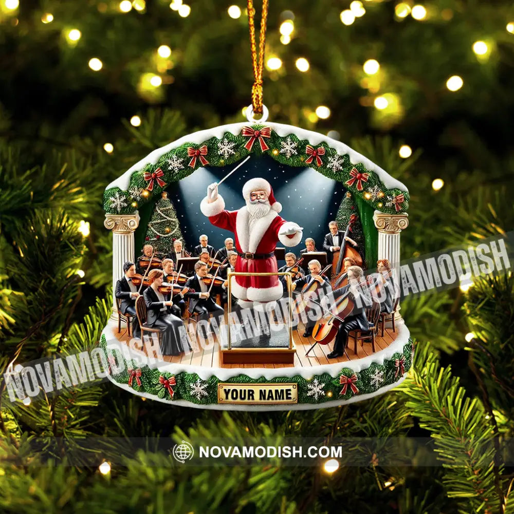 Santa Orchestra Home Decor Christmas Ornament Personalized