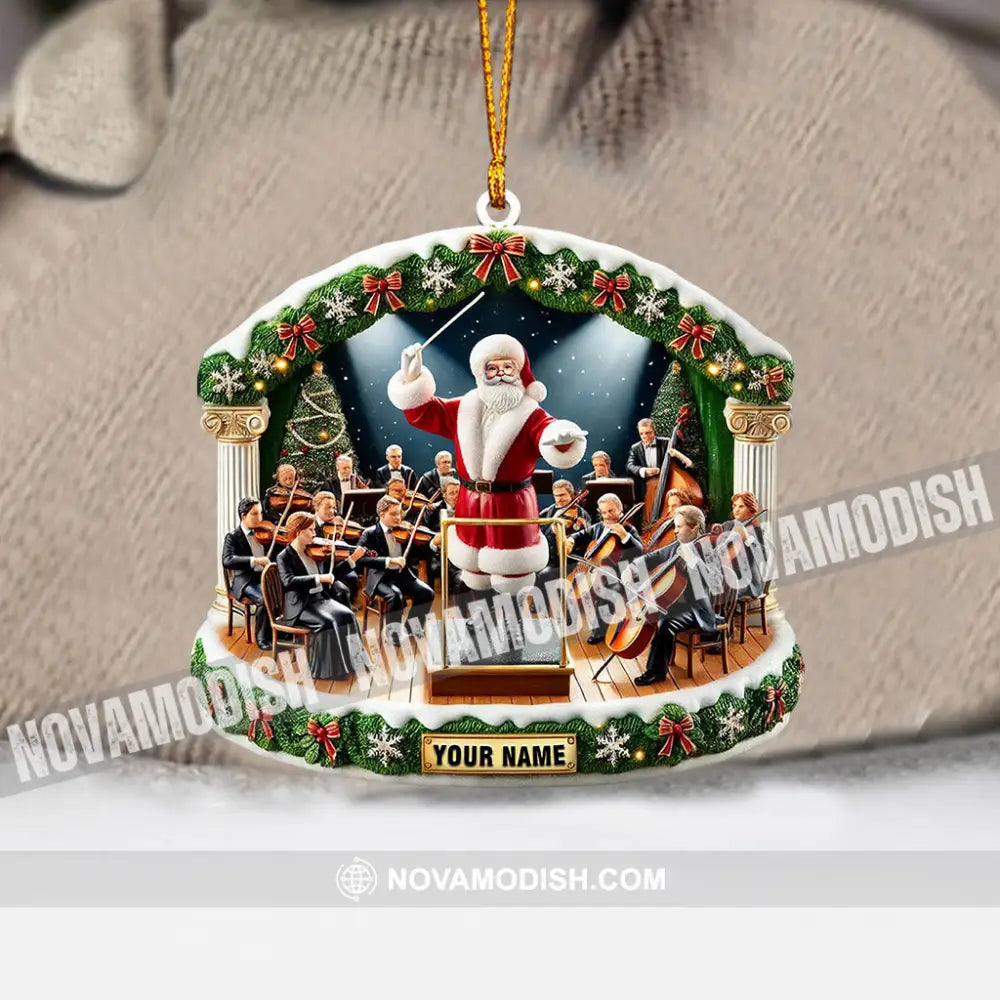 Santa Orchestra Home Decor Christmas Ornament Personalized