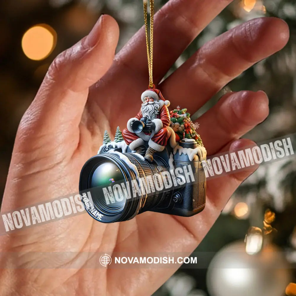 Santa Photographer Home Decor Christmas Ornament Personalized