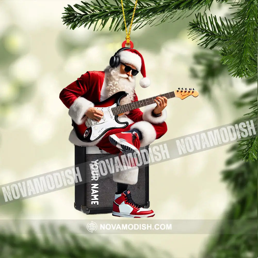 Santa Street Musician Home Decor Christmas Ornament Personalized