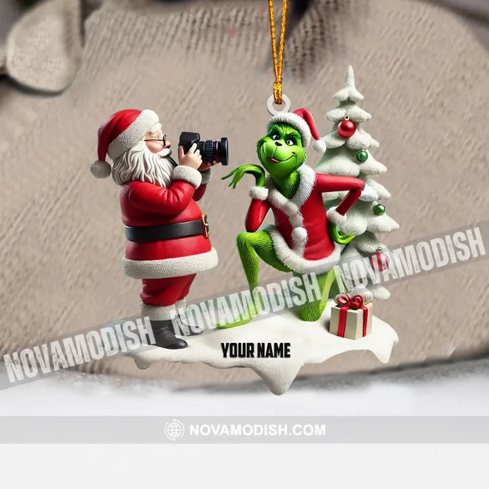 Santa Take Photo Home Decor Christmas Ornament Personalized