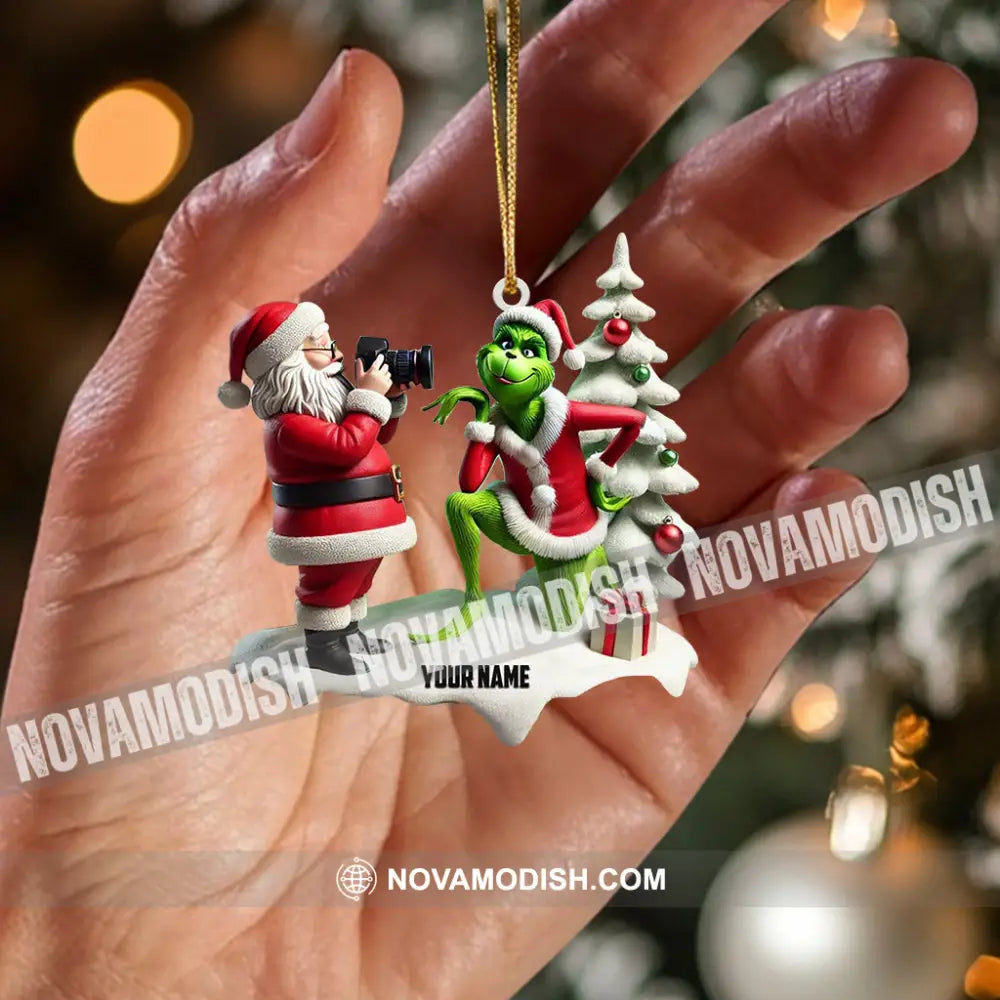 Santa Take Photo Home Decor Christmas Ornament Personalized