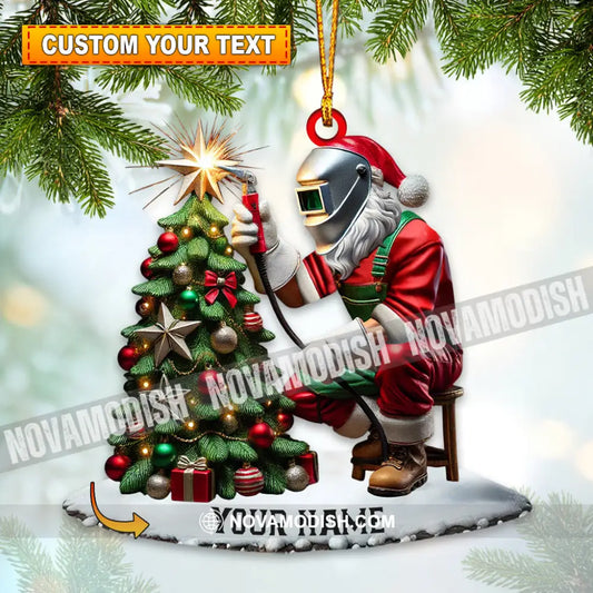 Santa The Welder Home Decor Christmas Ornament Personalized 3.54’’ / 1