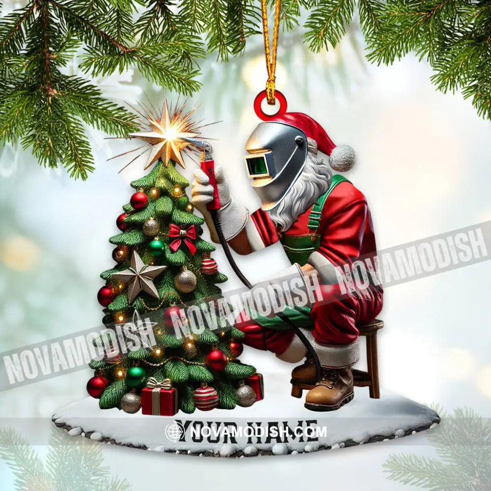 Santa The Welder Home Decor Christmas Ornament Personalized