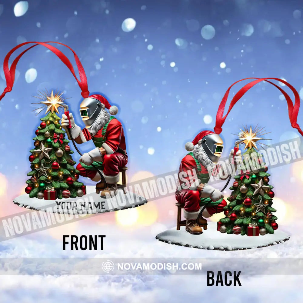 Santa The Welder Home Decor Christmas Ornament Personalized