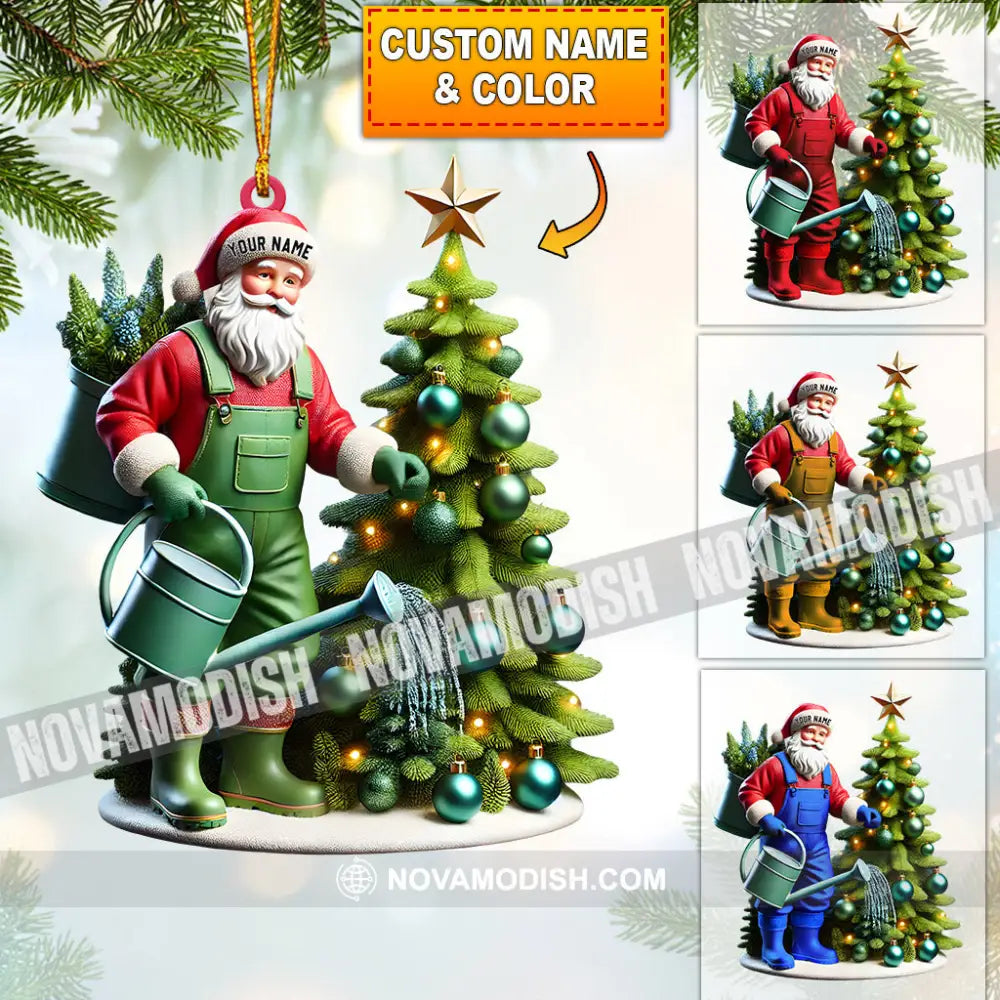 Santa Tree Care Home Decor Christmas Ornament Personalized 3.54’’ / 1