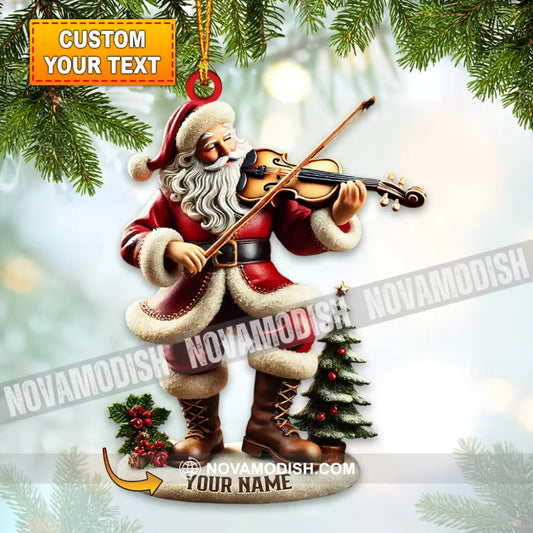 Santa Violin Christmas Ornament Personalized 3.54’’ / 1