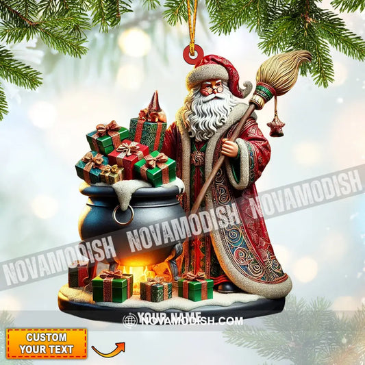 Santa Witch Home Decor Christmas Ornament Personalized 3.54’’ / 1