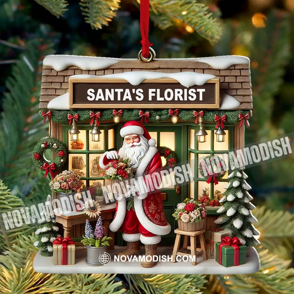 Santa’s Florist Christmas Ornament Personalized