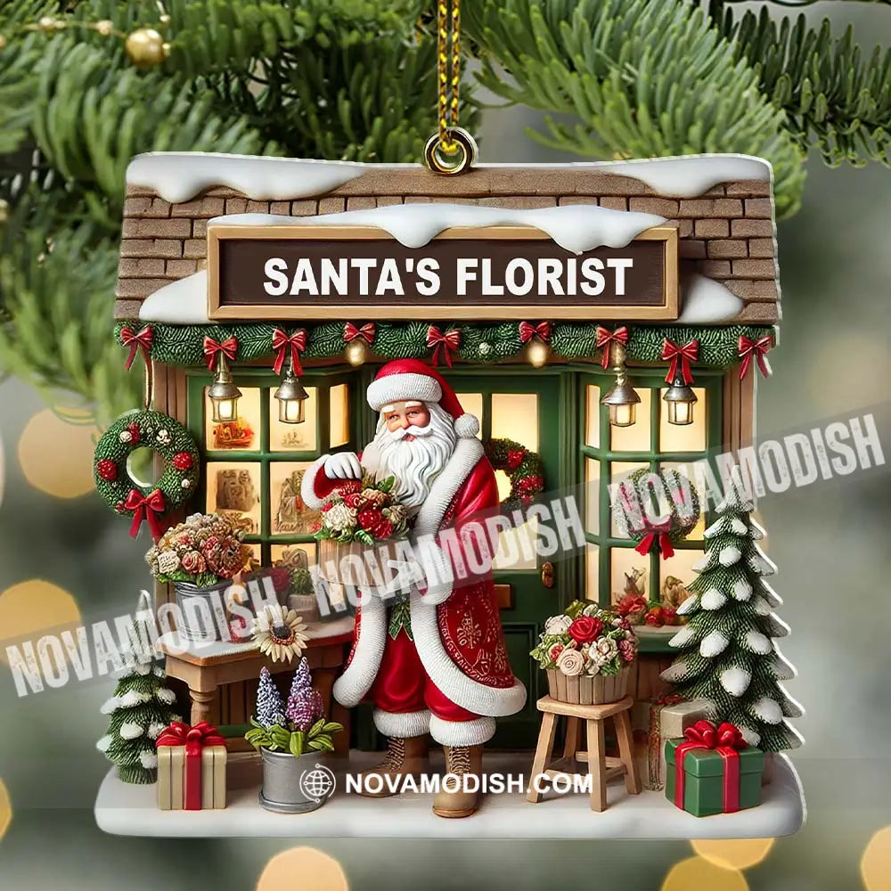 Santa’s Florist Christmas Ornament Personalized