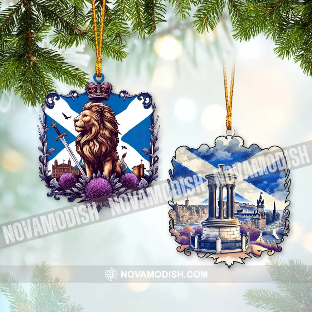 Scotland Flag And Lion Ornament Acrylic