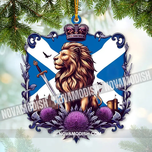 Scotland Flag And Lion Ornament