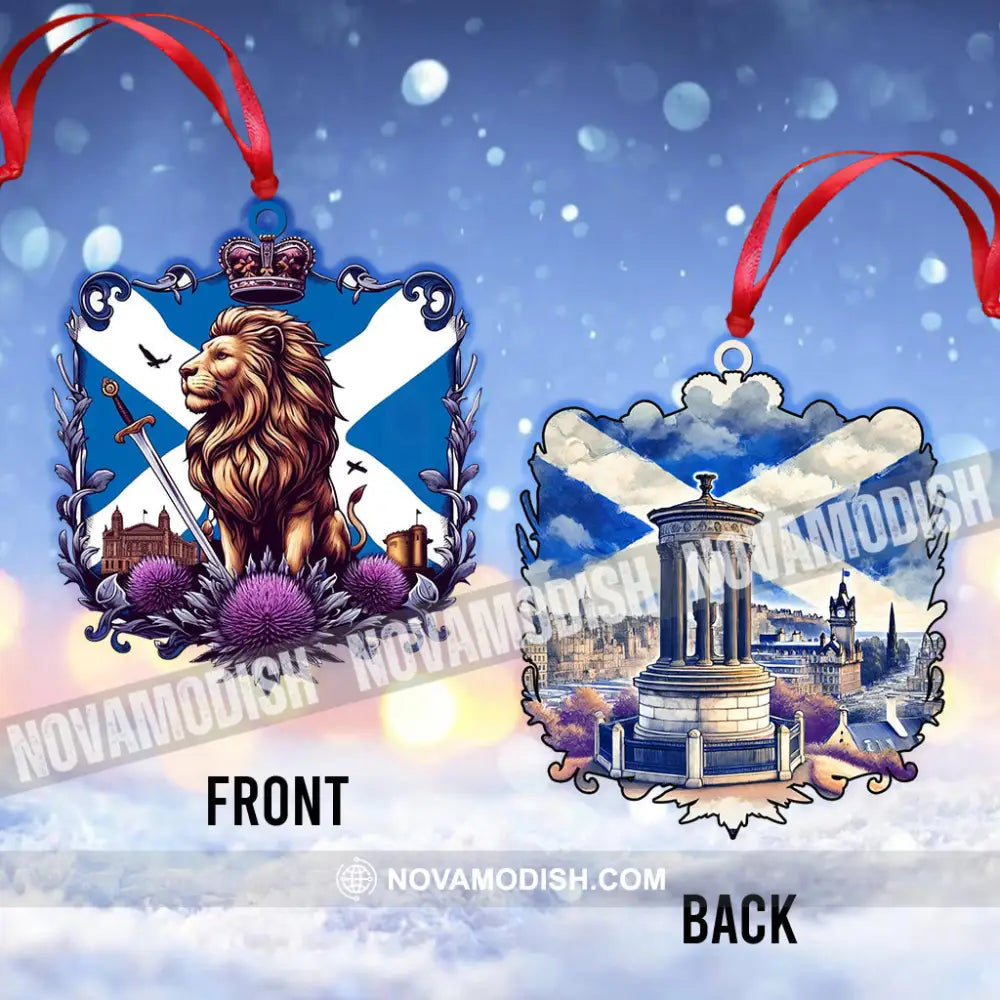 Scotland Flag And Lion Ornament