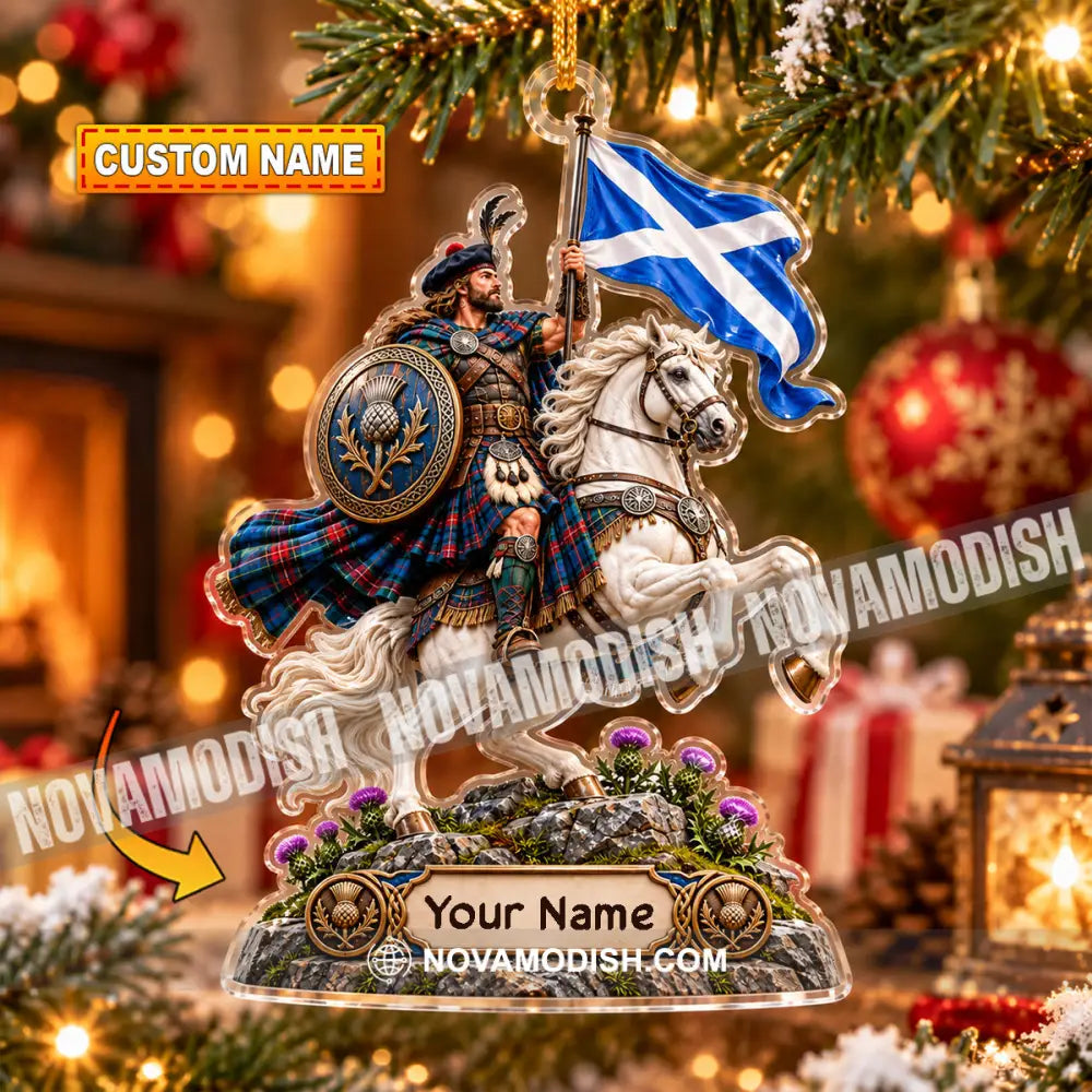 Scotland Home Decor Christmas Ornament Personalized Ornament - 3.54’’ / 1 Ornament - Ornament