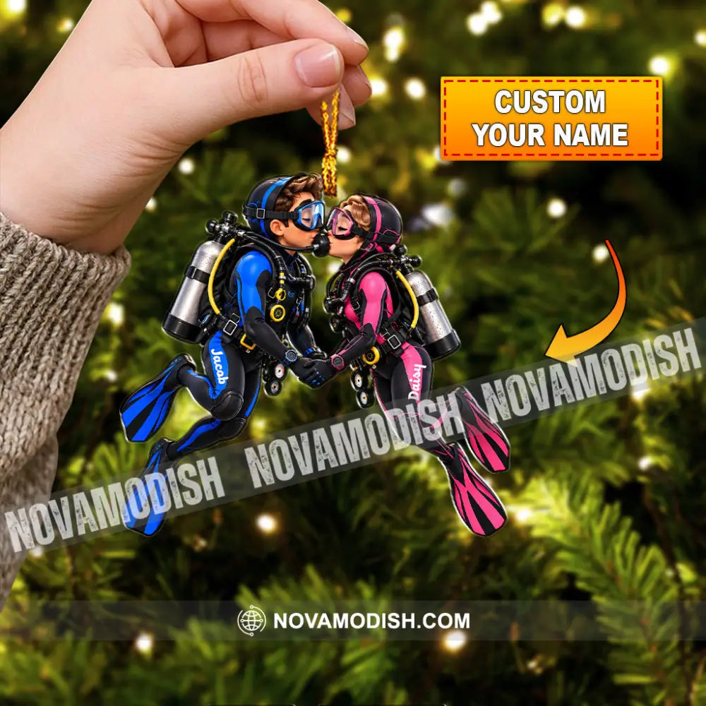 Scuba Diving Home Decor Christmas Ornament Personalized Ornament - 3.54’’ / 1 Ornament - Ornament