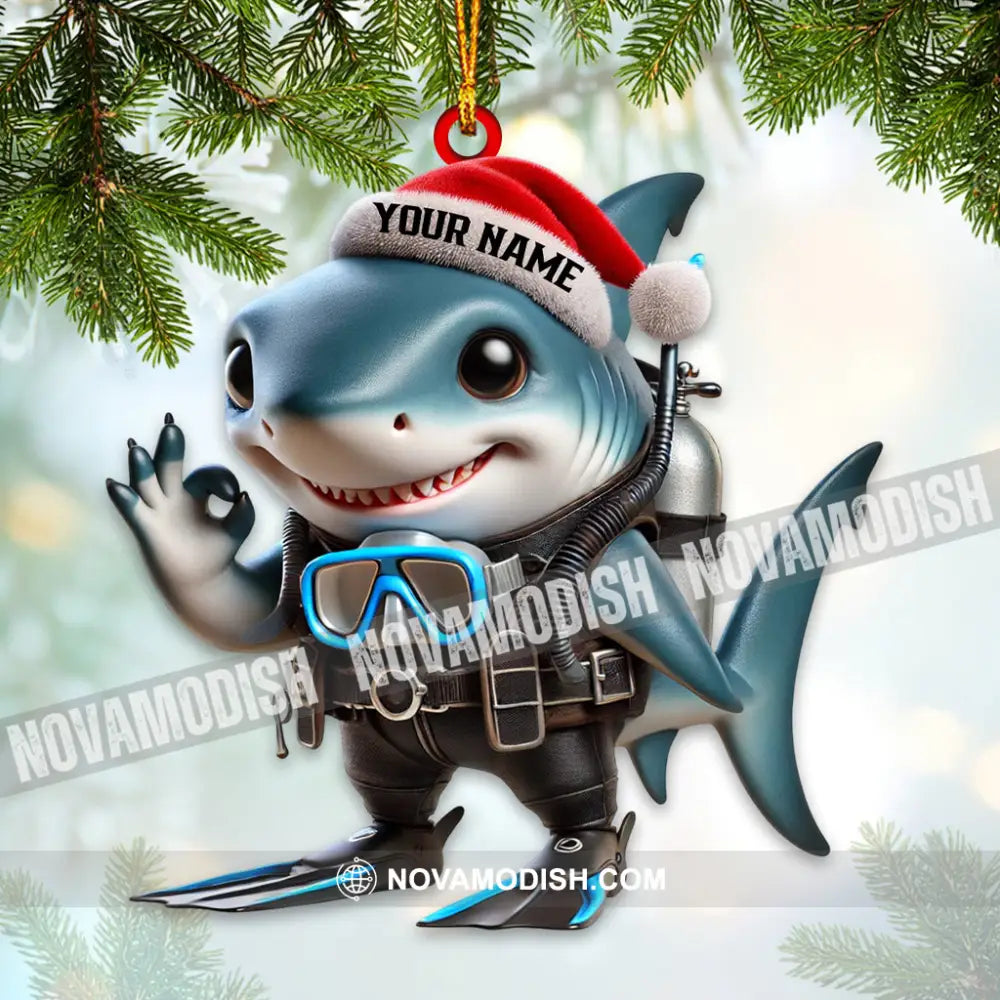 Shark King Home Decor Christmas Ornament Personalized 3.54’’ / 1