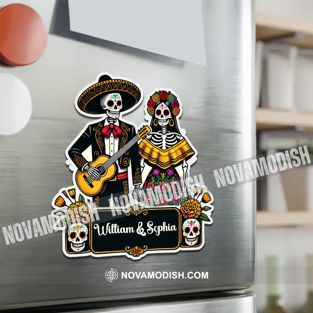 Skeletons Couple Fridge Magnet - Personalized