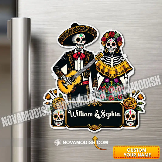 Skeletons Couple Fridge Magnet - Personalized 3.54’’ / 1 Piece