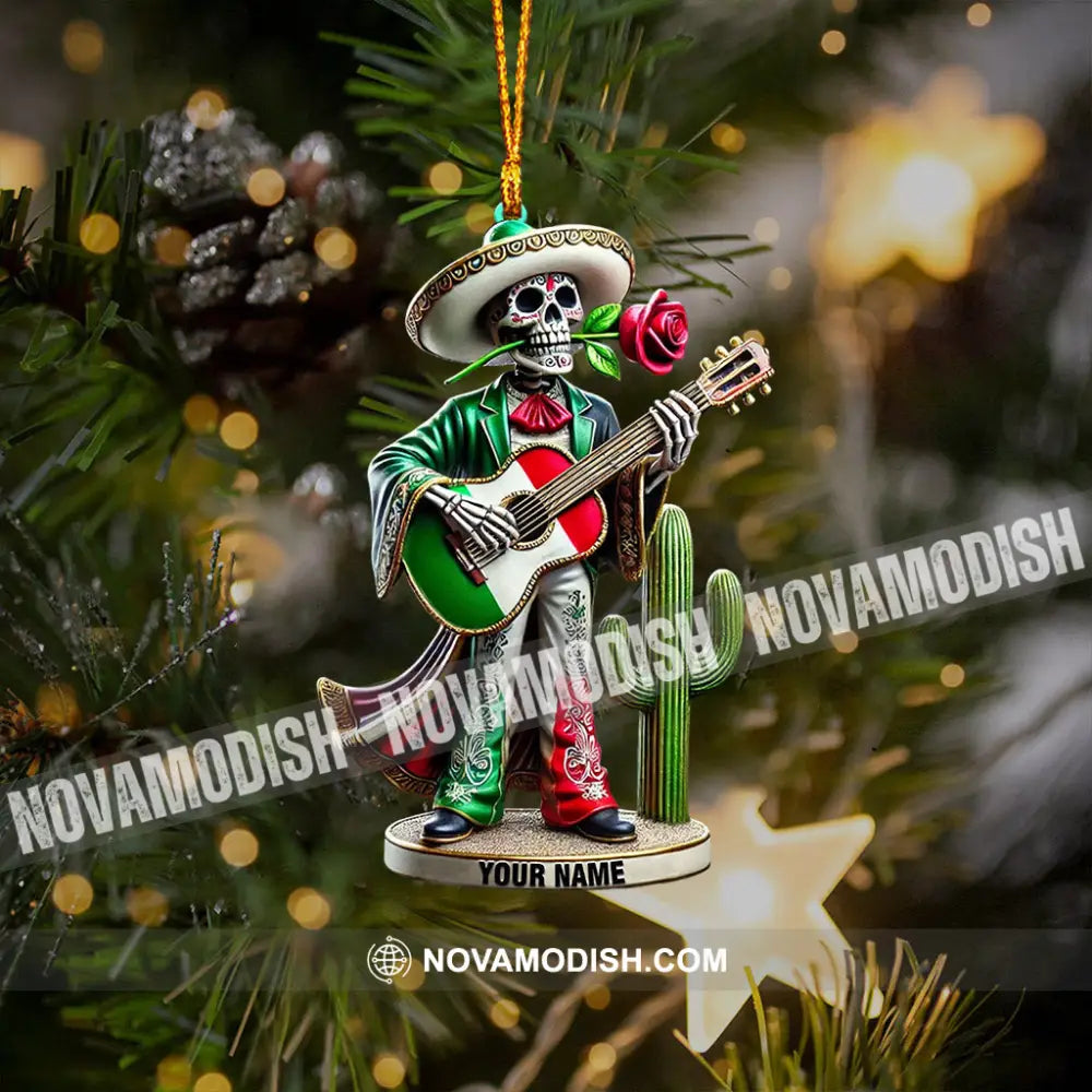 Skull Musican Home Decor Christmas Ornament Personalized