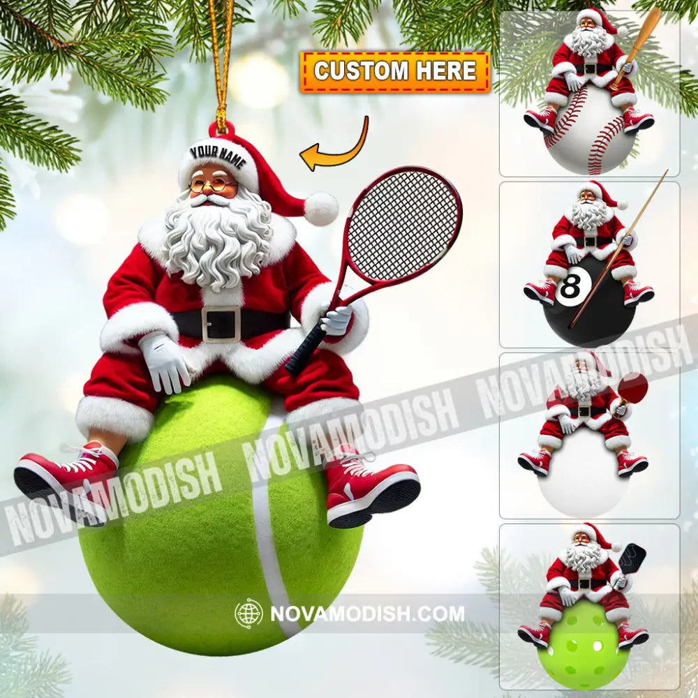 Sport Lover Santa Home Decor Christmas Ornament Personalized