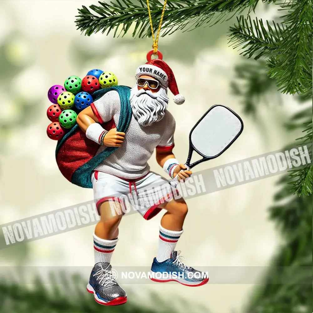 Sporty Santa Christmas Home Decor Ornament Personalized