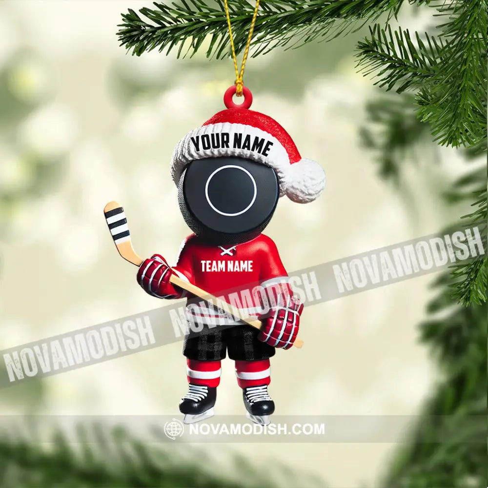 Squid Game Hockey Christmas Ornament Personalized