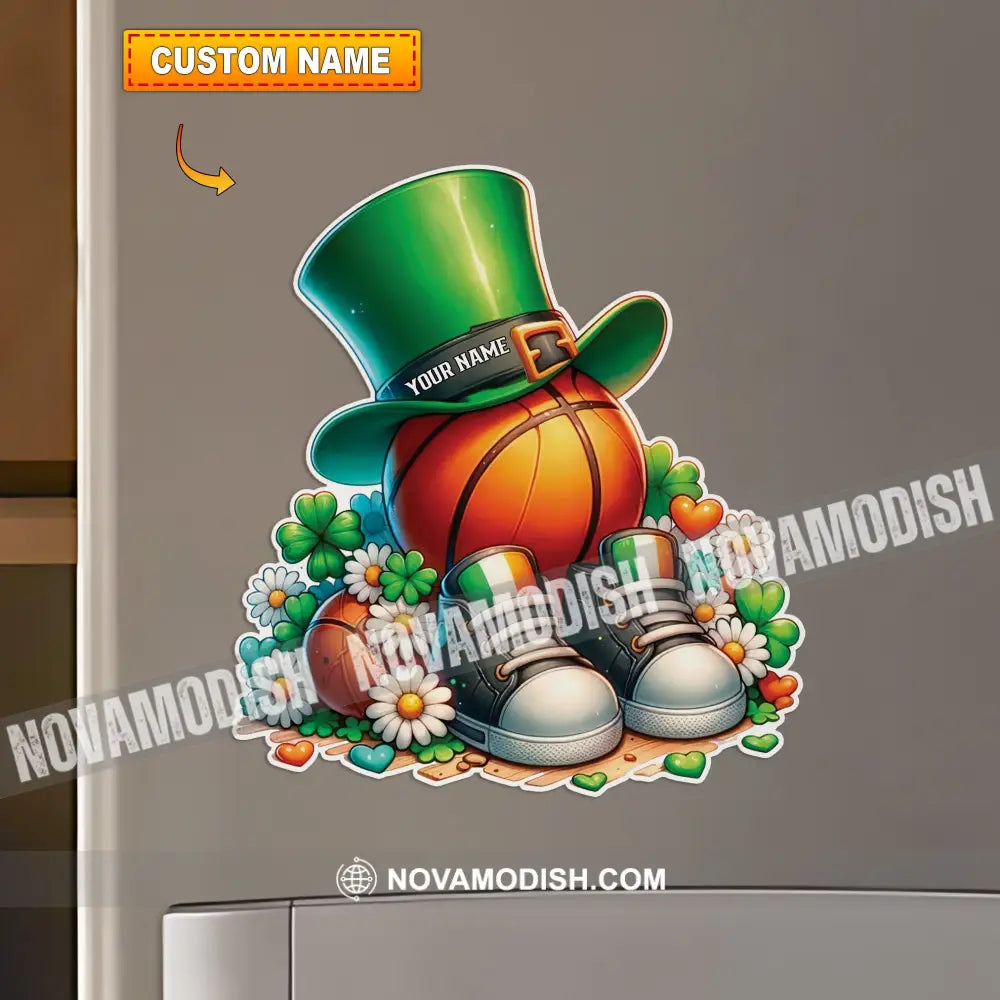 St Patrick’s Day Basketball Fridge Magnet - Personalized