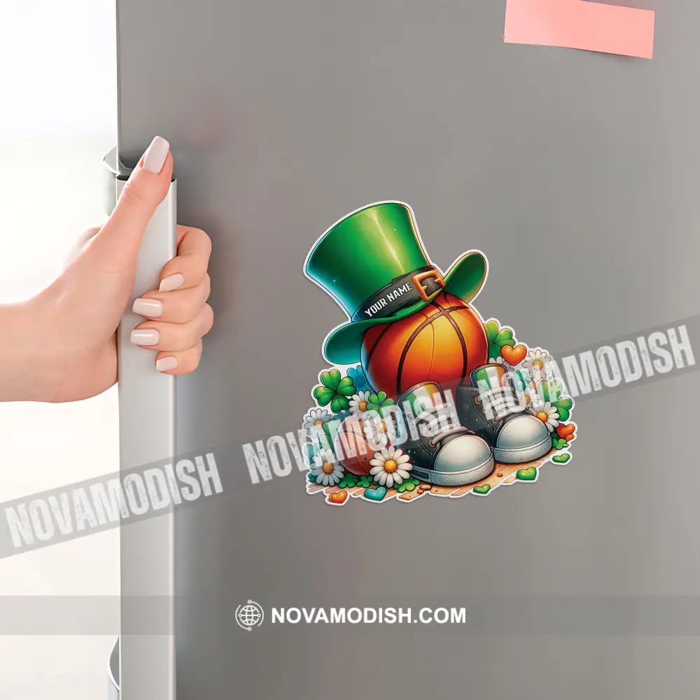 St Patrick’s Day Basketball Fridge Magnet - Personalized