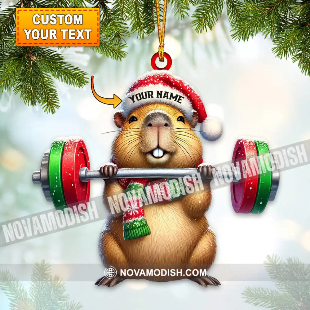 Strong Hamster Home Decor Christmas Ornament Personalized 3.54’’ / 1