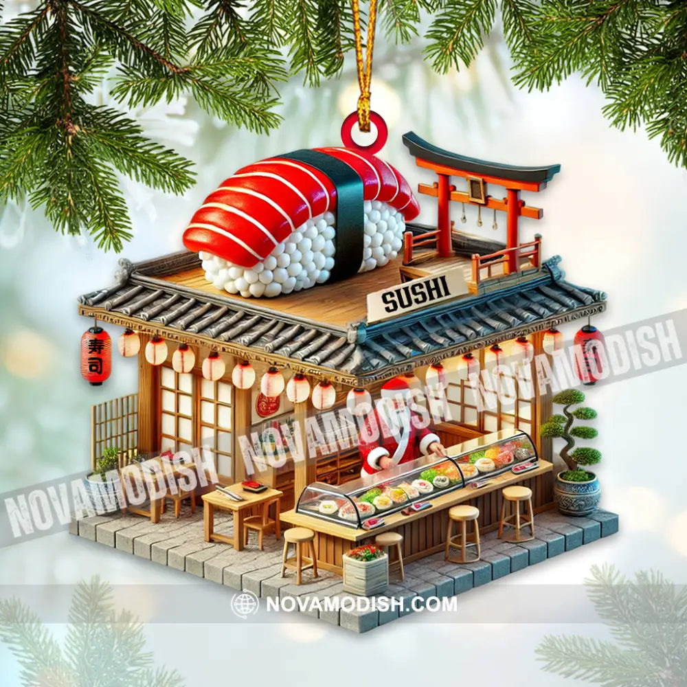 Sushi Shop Home Decor Christmas Ornament Personalized