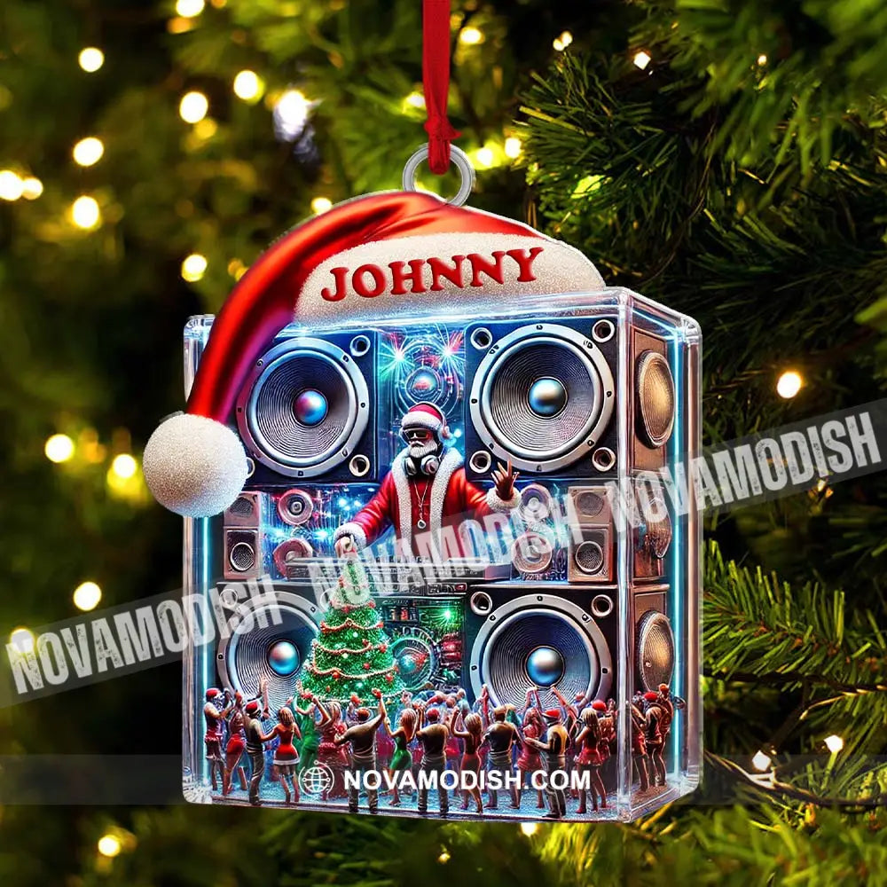 Swag Dj Santa Christmas Ornament Personalized