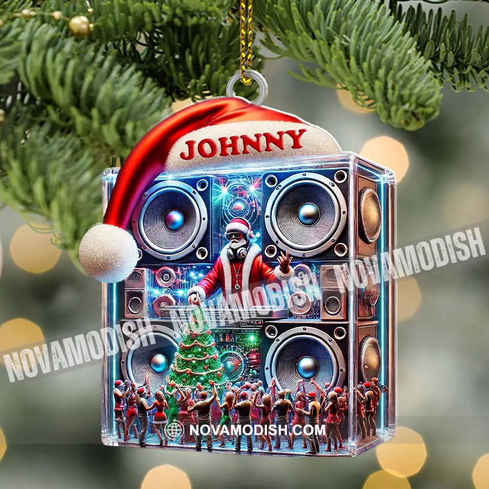 Swag Dj Santa Christmas Ornament Personalized