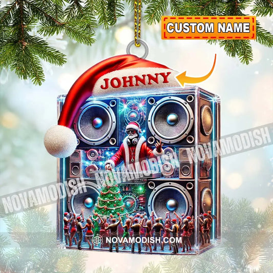 Swag Dj Santa Christmas Ornament Personalized