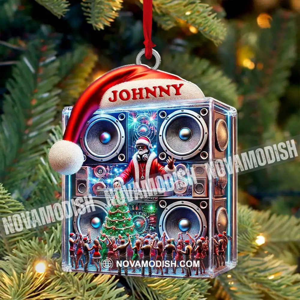 Swag Dj Santa Christmas Ornament Personalized