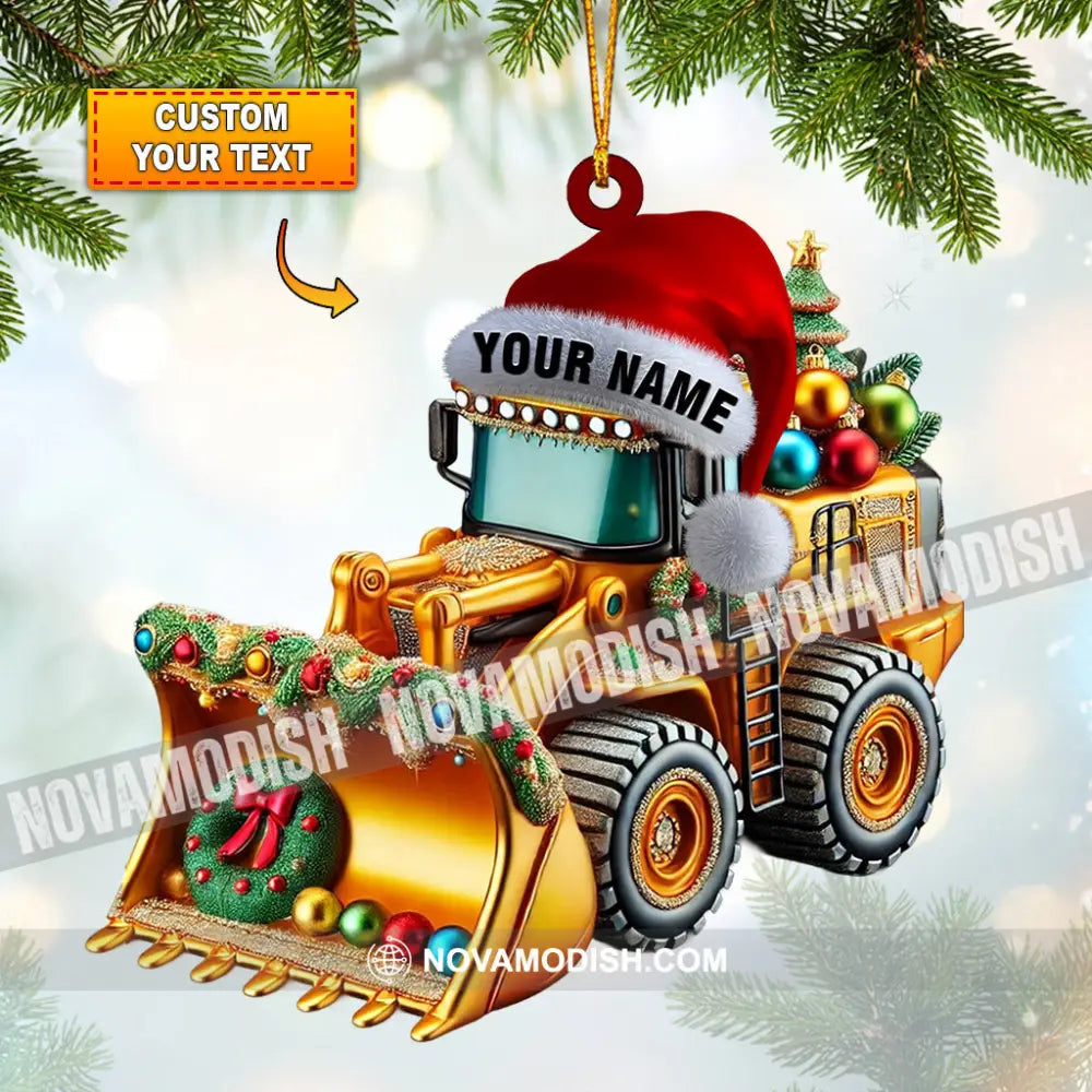 Sweet Snow Plow Home Decor Christmas Ornament Personalized 3.54’’ / 1