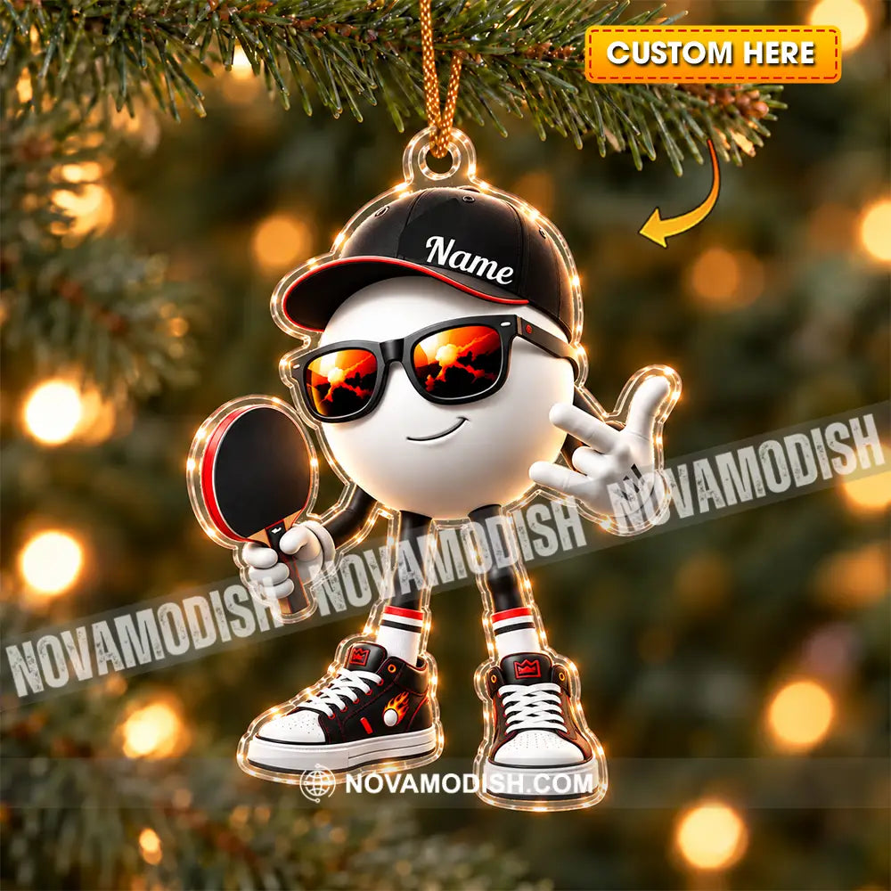 Table Tennis Home Decor Christmas Ornament Personalized Ornament - 3.54’’ / 1 Ornament - Ornament