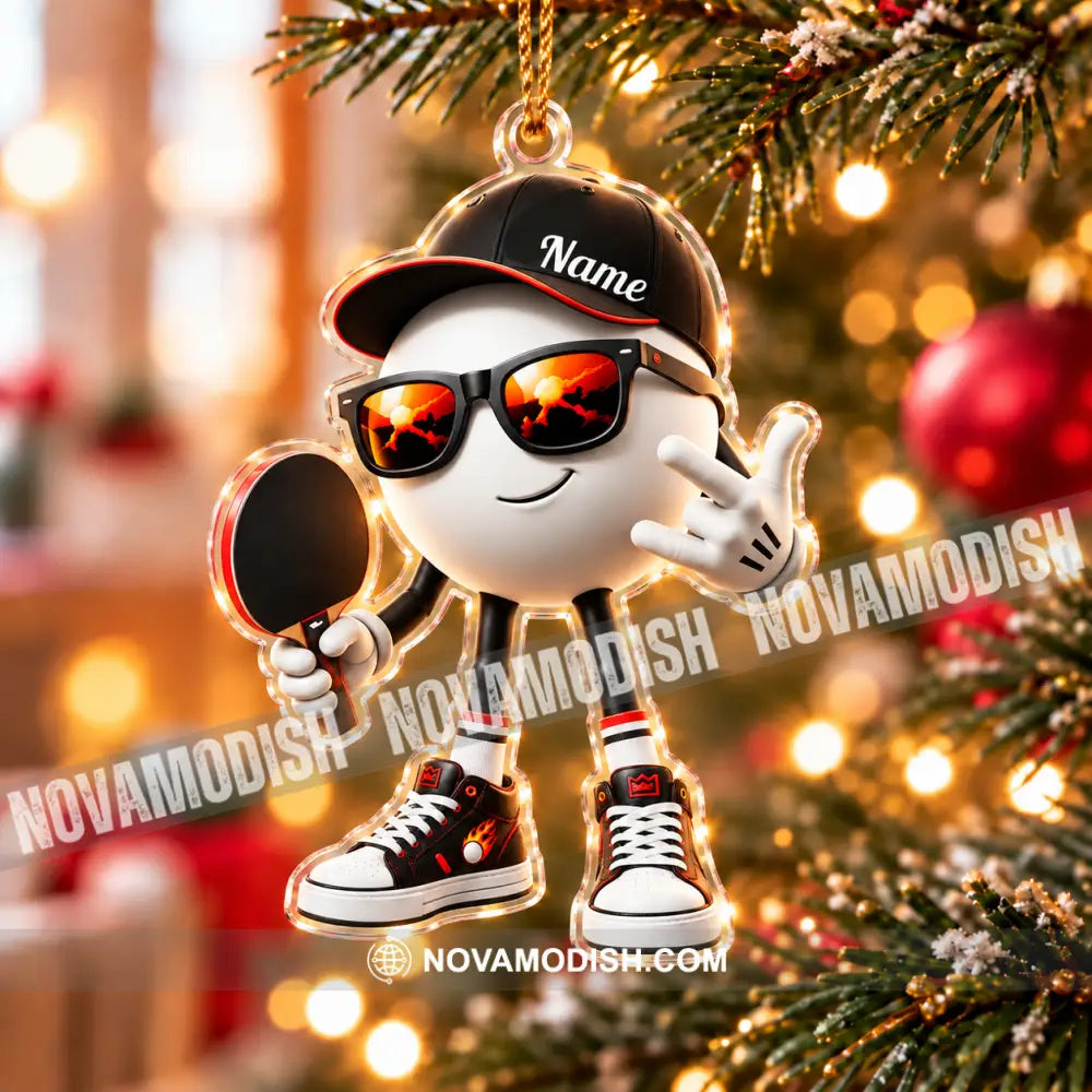 Table Tennis Home Decor Christmas Ornament Personalized Ornament - Ornament