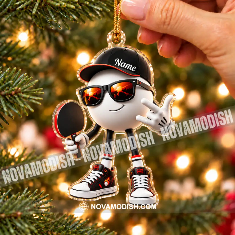 Table Tennis Home Decor Christmas Ornament Personalized Ornament - Ornament