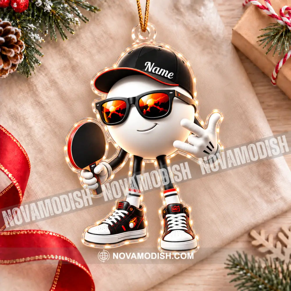 Table Tennis Home Decor Christmas Ornament Personalized Ornament - Ornament