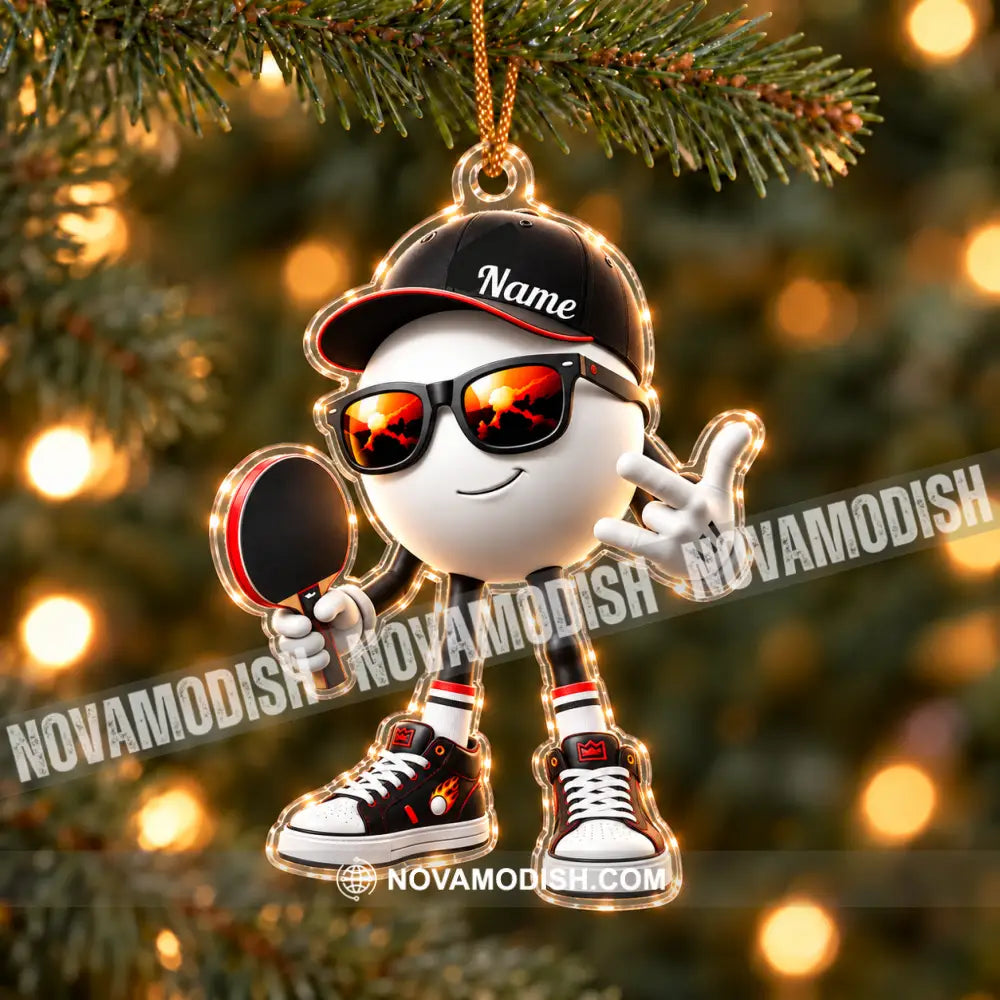 Table Tennis Home Decor Christmas Ornament Personalized Ornament - Ornament