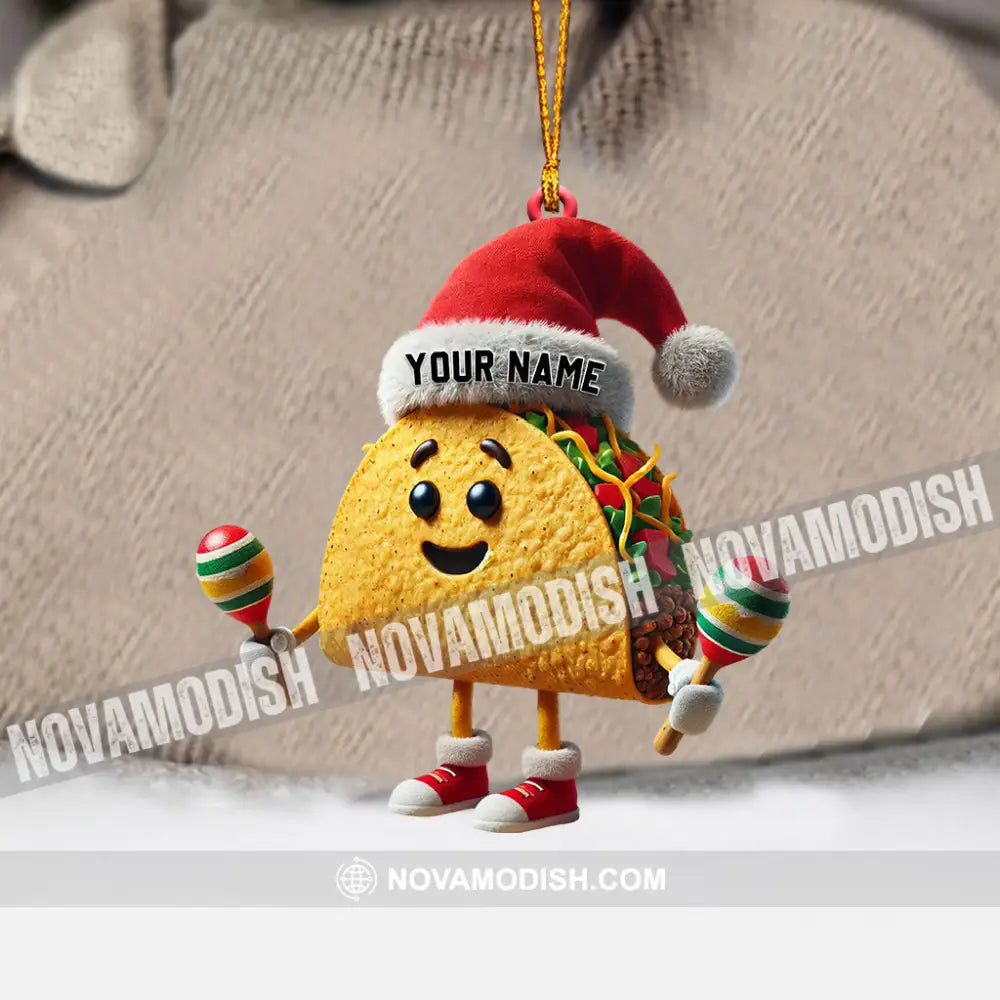 Taco Christmas Home Decor Ornament Personalized 3.54’’ / 1