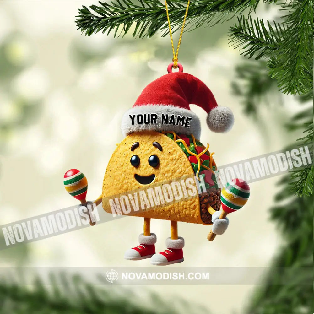 Taco Christmas Home Decor Ornament Personalized