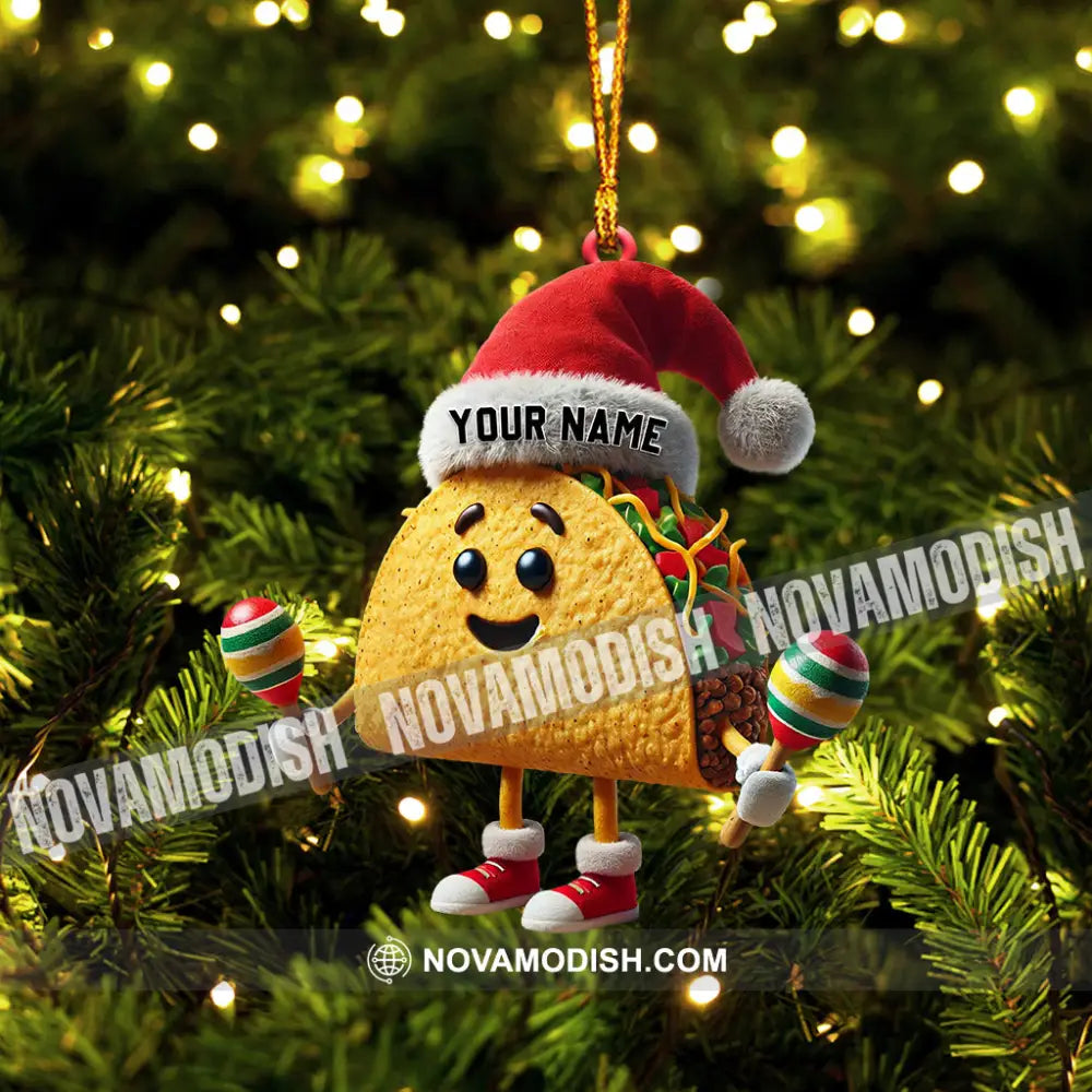 Taco Christmas Home Decor Ornament Personalized