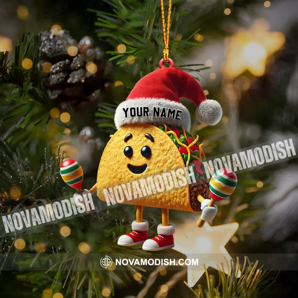 Taco Christmas Home Decor Ornament Personalized