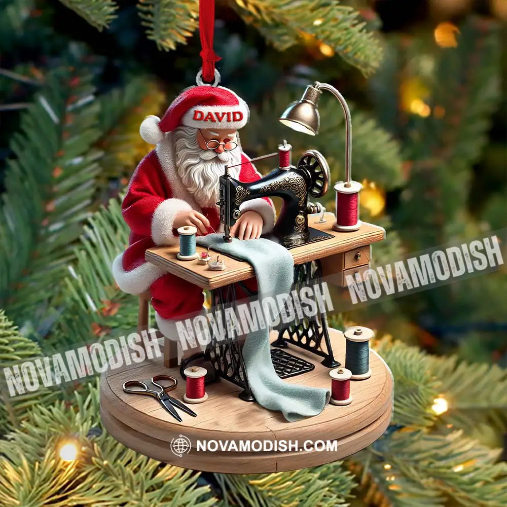 Tailor Santa Christmas Ornament Personalized