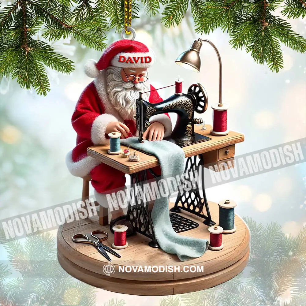 Tailor Santa Christmas Ornament Personalized