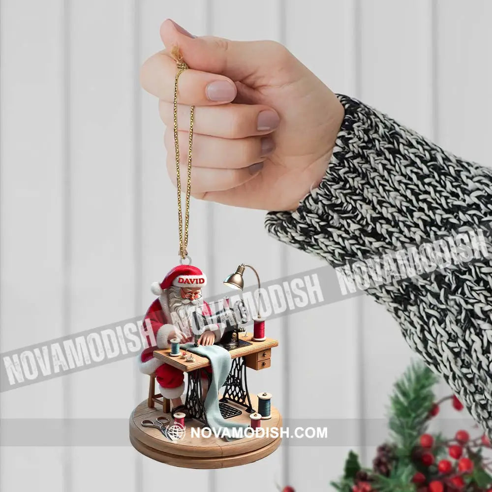 Tailor Santa Christmas Ornament Personalized