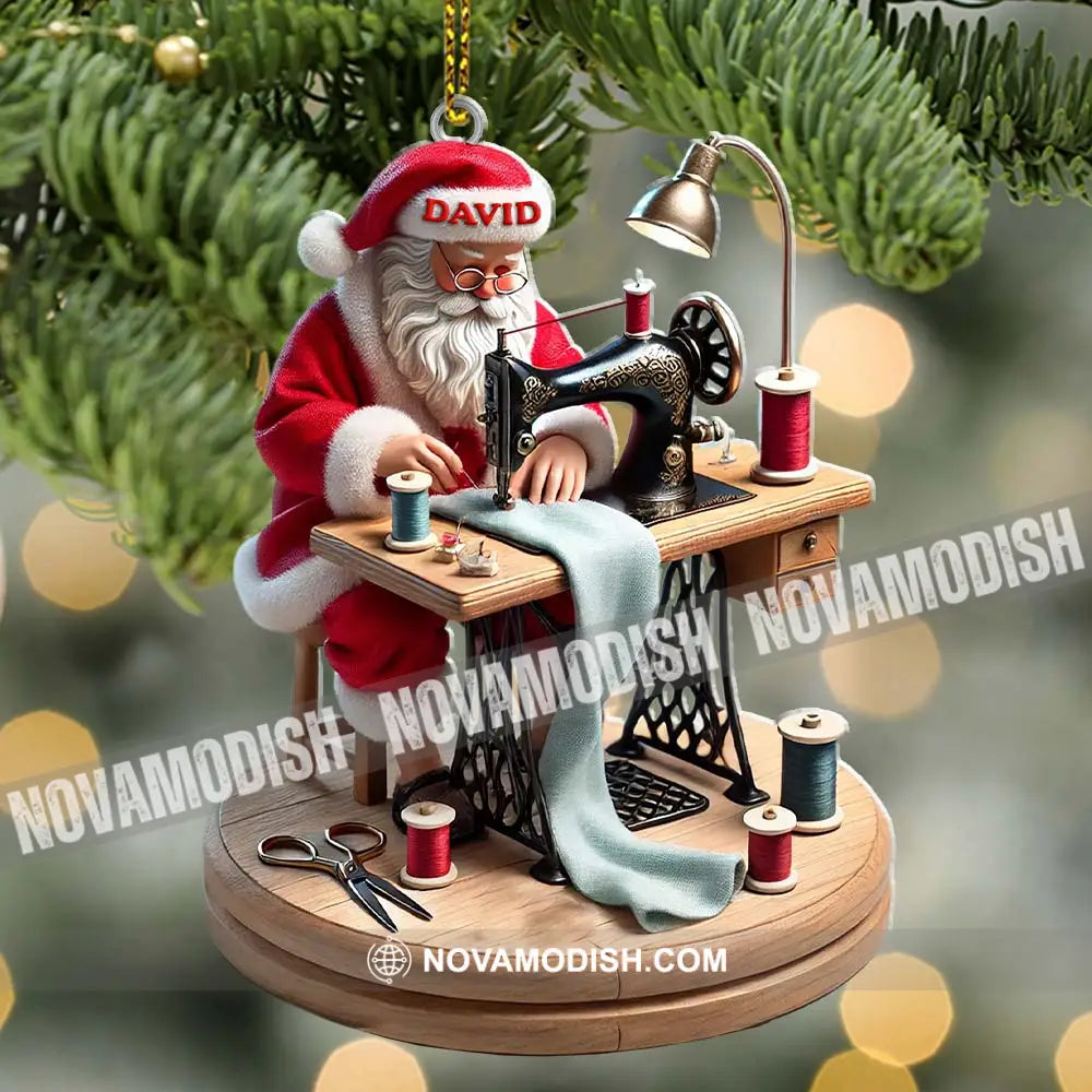 Tailor Santa Christmas Ornament Personalized